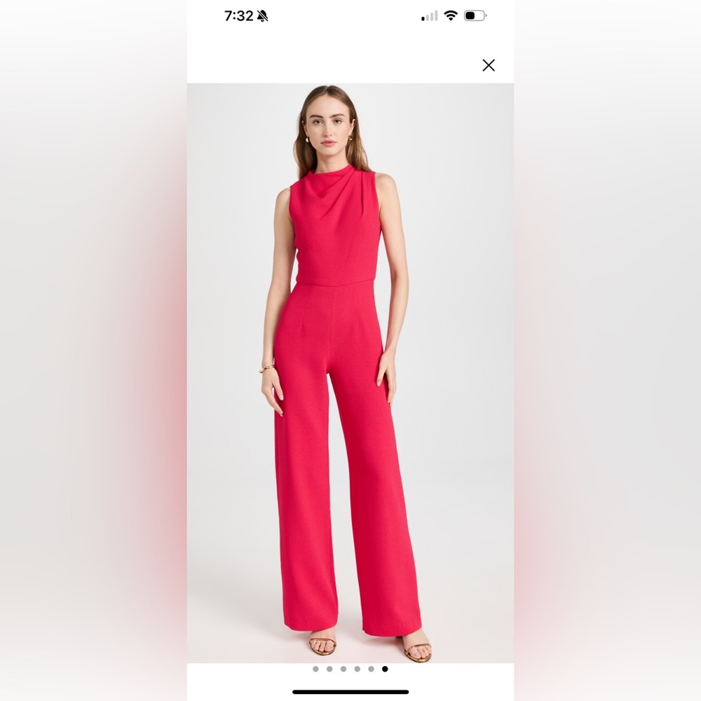 Black Halo Corrine Jumpsuit Laguna pink size 2
